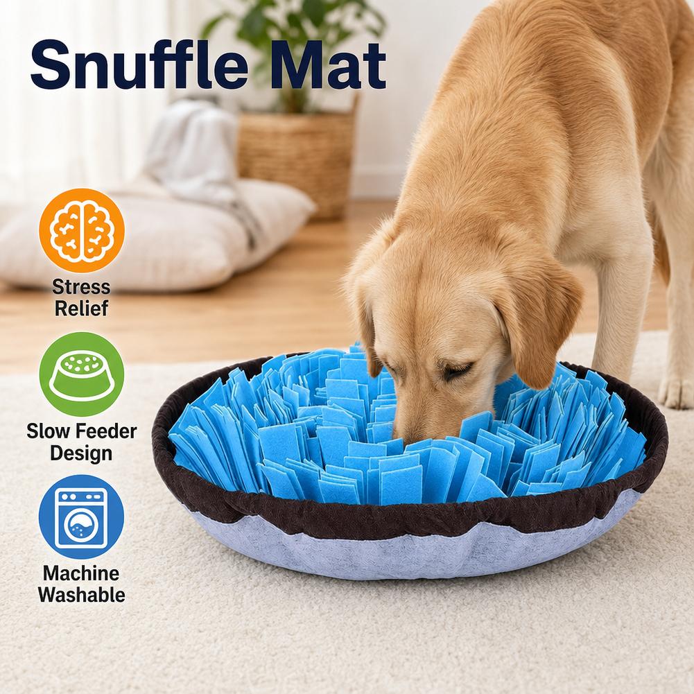 Dog Puzzle Feeder Toy - Dog Snuffle Mat Interactive Feeding Puzzle